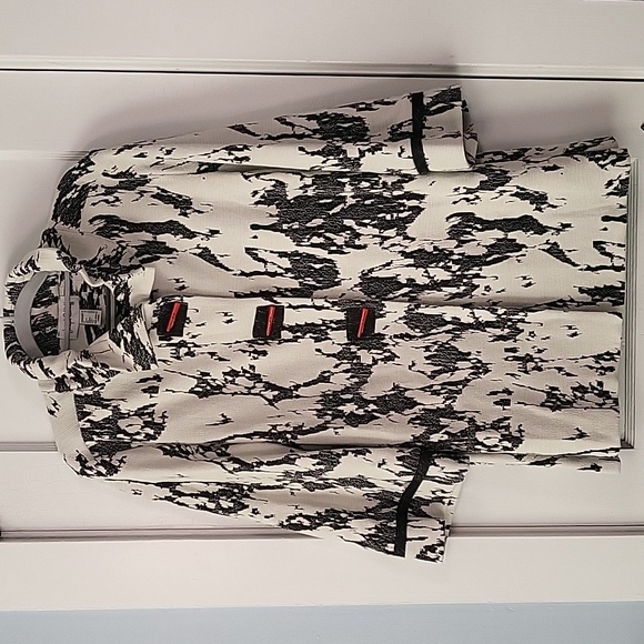 Joseph Ribkoff Black and White Patterned Coat - Picture 2 of 12